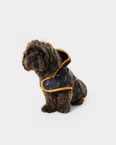 Bee Print Dogs Pakamac Raincoat - Navy